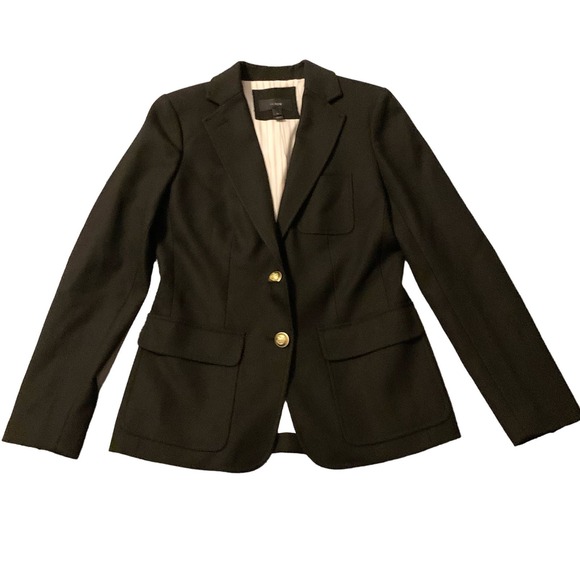 J. Crew Jackets & Blazers - J. Crew Rhodes Italian Wool Blazer Sz 4 Women Academia Career C9131 Gold Buttons